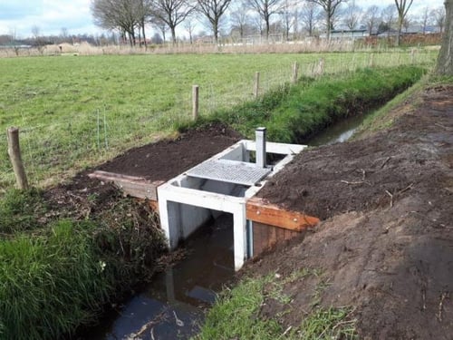 Stuwgoten regelen de waterinlaat voor De Dommel