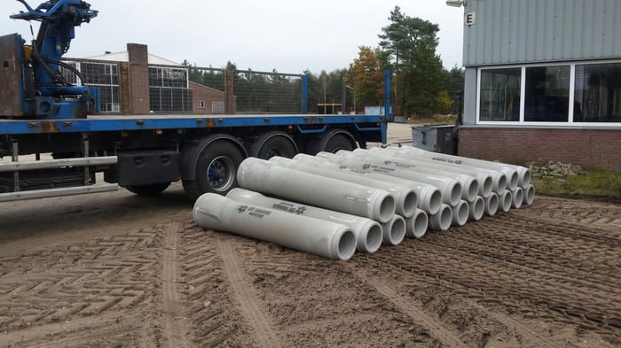 Rioolbuizen voor opleiding Machinist Cultuurtechniek